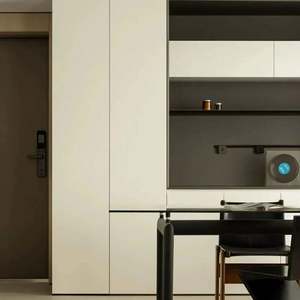 Ensemble de meubles de salon en bois personnalisable pour villa, hôtel et appartement, meuble TV, table basse et bibliothèque - Product Image 3