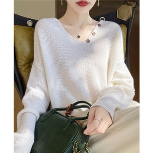 2025 pull tricoté pour femmes nouvelle couleur unie basique polyvalent doux pull ample - Product Image 2