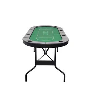 Table de poker Texas pliable ovale pour 8 joueurs, sur mesure en gros, table de jeu professionnelle pour événements de Blackjack et de Mahjong - Product Image 5