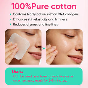 OEM IREV Tampons de coton hydratants au collagène de saumon, 80 pièces, pour la stabilisation de la peau et le nettoyage quotidien des pores après le démaquillage - Product Image 5