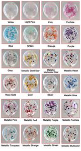 <span class=keywords><strong>Ballon</strong></span> Transparent en Latex,rembourrage métallique, confettis dorés et métalliques <span class=keywords><strong>avec</strong></span> confettis rouges, bleus et argentés - Product Image 2