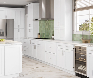 Gabinetes de Cocina Modulares de Madera Blanca Personalizados, Listos para Armar, Diseño Moderno para Apartamentos y Centros Comerciales - Product Image 1