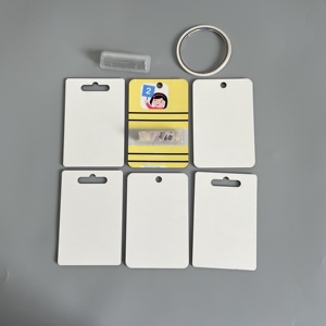 New Single sided blank sublimation white money Card Holder white wood MDF Hard Board cash holder with aircraft hole For DIY craft