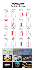 맞춤형 남성용 스트레이트 캐주얼 청바지, 라이트 워시 니트 데님, 봄용 다이아몬드 자수 - Product Image 4