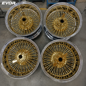 Cerchi a Raggi EVOR 13X7 con Centro Dorato, Vendita all'Ingrosso Diretta dalla Fabbrica - Product Image 1