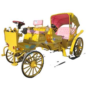 Voiture à chevaux style mariage parc visite touristique voitures à vendre véhicule à roues dessiné chariot rétro - Product Image 1
