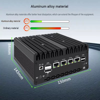 BKHD H14 Mini PC Industri Intel 8505 i5 12500H i7 13620H 4 LAN 2.5G Perangkat Jaringan