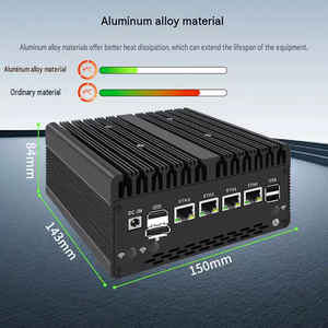 มินิพีซีอุตสาหกรรม BKHD H14 Intel 8505 i5 12500H i7 13620H 4 LAN อุปกรณ์เครือข่าย 2.5G - Product Image 4
