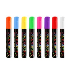 Pennarello a Gesso Liquido Cancellabile a Umido 10mm, Spesso, <span class=keywords><strong>8</strong></span> Colori, per Finestrini Auto, Lavagne LED, Disegno Fai-da-te, Pittura Pubblicitaria - Product Image 5