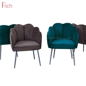 American popolare fiore sedia da pranzo con gambe in acciaio argento <span class=keywords><strong>antracite</strong></span> velluto carbone per ristorante - Product Image 6