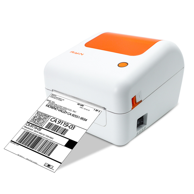 4x6 Desktop Thermal  Barcode Label Printer 110mm Inkless Sticker Printer 203dpi Resolution for Shipping & A6 Usage