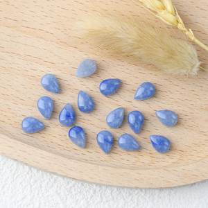 Màu xanh tự nhiên Aventurine đá quý tùy chỉnh cắt lê hình dạng thả hình dạng <span class=keywords><strong>Cabochon</strong></span> đánh bóng cao đá quý bán buôn màu xanh Aventurine - Product Image 6