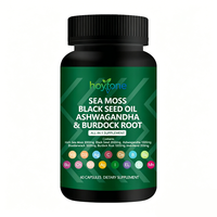 Capsules végétaliennes 10-en-1 OEM sous marque privée pour adultes : Huile de graines noires, Ashwagandha, Racine de bardane, et Algues Marines – Soutien immunitaire et énergétique