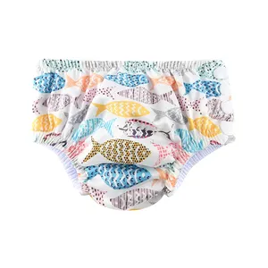 Swim Nylon Mesh Nappies Reusable Baby Diapers Pants Baby Pull Swimming Pants