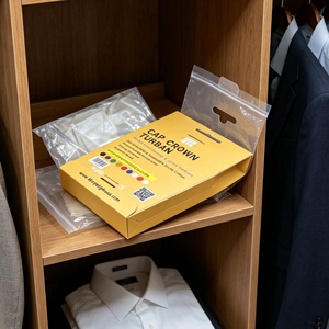 Boîtes de vente au <span class=keywords><strong>d</strong></span>étail personnalisées de luxe écologiques imprimées avec trou de suspension, emballage <span class=keywords><strong>en</strong></span> papier kraft pour turbans et foulards - Product Image 3