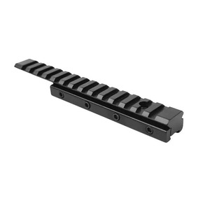 Adattatore di Montaggio Tattico Professionale in Alluminio Nero per Esterni, Estensione con 14 Slot, Guida Metallica Weaver da 20mm - Product Image 6