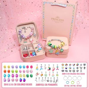 Portable 58pcs Plastic Alloy Charm <b>Bracelet</b> Jewelry <b>Beads</b> <b>Making</b> Kit Handmade DIY <b>Bead</b> for Kids' Craft Necklace Birthday Gift - Product Image 6