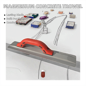 Truelle industrielle en béton de magnésium avec lame carrée et poignée ergonomique - Product Image 2