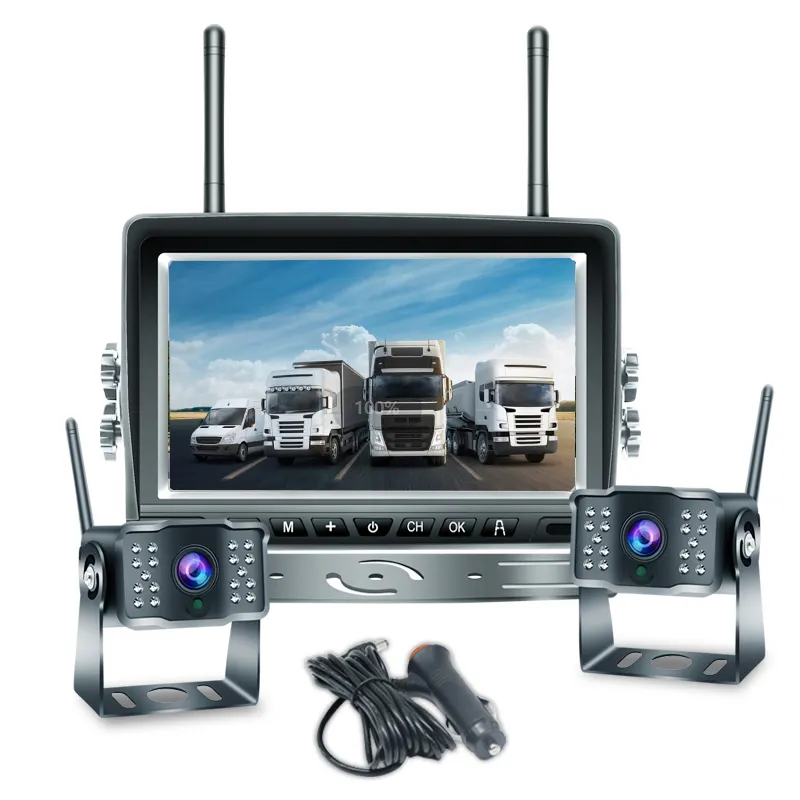 7 Inch LCD IPS Screen Wireless Rear View Monitor Backup Camera Vehicle Digital Security car truck Camera System