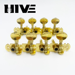 HIVE Clavijas de Afinación para <span class=keywords><strong>Mandolina</strong></span> de 8 Cuerdas, de <span class=keywords><strong>una</strong></span> Pieza, con Ángulo de Arco, Cola Larga, Orificio 4L4R, Cabeza Redonda Pequeña Dorada - Product Image 4