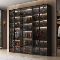 Vitrine en verre sur mesure de luxe avec éclairage LED |   Vitrine de collection en aluminium pour la maison et les magasins