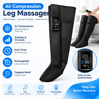 Système de récupération par compression d'air séquentiel professionnel Eveekon pour le sport avec chaleur, 5 modes, rechargeable par Type C