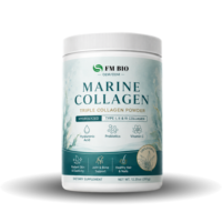 Collagène Marin en Poudre Sans Arôme, Triple Source de Collagène Marin pour la Peau, les Articulations, les Os, les Cheveux et les Ongles, Complément Alimentaire pour Adultes OEM ODM