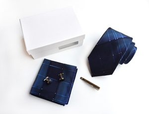 奢华新款时尚领带礼品套装夹子<span class=keywords><strong>2</strong></span>袖扣1方形手帕围巾1男士领带 - Product Image 6