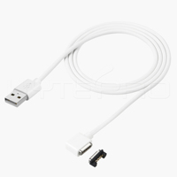 Cable de Carga Magnético en Ángulo Recto HYTEPRO M501W de 4 Pines, Cable USB A Macho de 3A y 1M de TPE, RoHS para Equipos IoT Portátiles Compactos