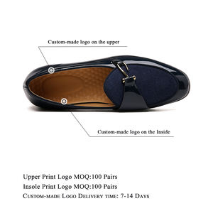 รองเท้าเดรสผู้ชายกันน้ำกันลื่นสำหรับฤดูใบไม้ร่วง ไซส์ใหญ่ 37-48 แฟชั่นรองเท้าโลฟเฟอร์ดีไซน์แบบกระจก เหมาะสำหรับชุดสูท - Product Image 3