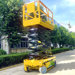 Plataforma de andamio de elevación hidráulica de 4m, precio de fábrica Ce, elevador de tijera móvil eléctrico autopropulsado para <span class=keywords><strong>alquiler</strong></span>, envío gratis - Product Image 3