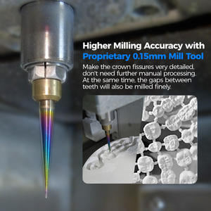 Frese per fresatura in Zirconia da laboratorio dentale in carburo X5 <span class=keywords><strong>Dental</strong></span> <span class=keywords><strong>Plus</strong></span> Pmma Nc fresatura Burs - Product Image 5
