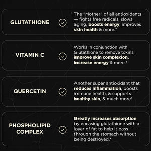 Capsules de soutien immunitaire de glutathion liposomal et de vitamine C de haute qualité OEM/ODM pour la santé de la peau et le blanchiment des adultes - Product Image 4