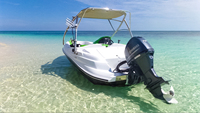 Penjualan Pabrik Perahu Sport Fiberglass dengan 4 Kursi, Perahu untuk Berlayar di Sungai, Perahu Motor Tempel, Kapal Mini Yacht Barco