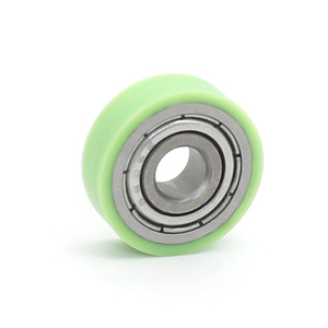 Bearings 5*16*5mm Small Green Flat <b>Rollers</b> PU Coated Rubber & Plastic Silent Soft Rubber <b>Door</b> & Window Tracks Window <b>Rollers</b> - Product Image 1