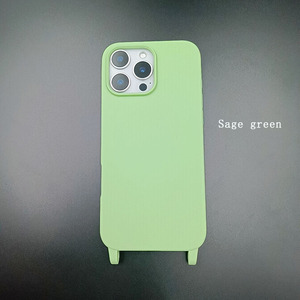 Couverture de téléphone antichoc en TPU doux pour la peau de couleur pure <span class=keywords><strong>avec</strong></span> lanière de sangle de <span class=keywords><strong>cordon</strong></span> de bandoulière pour étui <span class=keywords><strong>iPhone</strong></span> 16 Pro Max 15Pro - Product Image 3