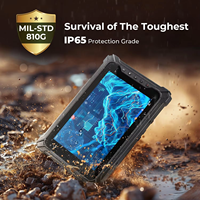 Tablet genggam biometrik profesional IP68 OEM, Tablet PC keras 8 inci, Tablet industri 128GB dengan tali NFC luar ruangan, perangkat genggam biometrik kendaraan 4G
