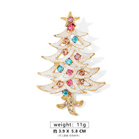 Mode Multi Styles Broches Strass Émail Arbre De Noël Chat Flocon De Neige Broche Décoration De Noël Série Pin pour Cadeau