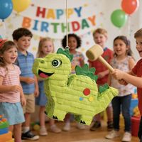 Piñata dinosaure pliable pour fête d'anniversaire d'enfants, décoration de fête, fournitures de jeu, vente en gros
