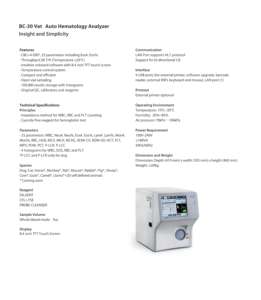 Mindray Veterinary BC-30 Automatic Hematology Analyzer Differential <b>Animal</b> Blood Cell Counter for Vet Clinic Laboratory - Product Image 5