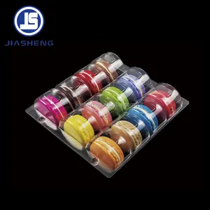 Clear Macaron Clamshell Container Blister Plastic Macaron Packaging Boxes Tray Macaron Box