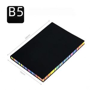 Carnets créatifs à couleurs variées et bordures décoratives, pages en papier grain de bois, carnets portables, cadeaux d'entreprise - Product Image 1