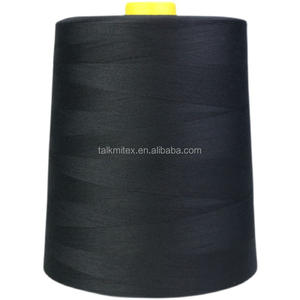 Benang poliester tebal Medium 40S/2 20S/3 untuk bagasi pakaian Flatbed berlapis benang Pagoda 100% poliester mentah untuk tenun - Product Image 5