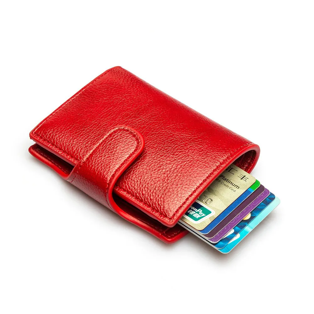 Portafoglio di credito ID porta carte RFID con custodia in metallo Vintage personalizzata per Unisex