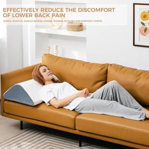 Knee Wedge Pillow Post-Surgery Recovery Leg Elevation Support Memory Foam 100% Polyester Removable Cover Alleviating Lower Back - Product Image 5