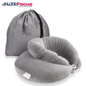Gối Du Lịch Gối Cổ Bằng Xốp Nhớ 100% Cho Máy Bay Gối Hỗ Trợ Cổ Du Lịch Điều Chỉnh Tốt Nhất Màu Xám - Product Image 1