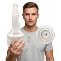 Bouchons de bouteille d'eau anti-fuite réutilisables et recyclables en plastique de 24 mm avec bec verseur long et embout poussoir-tirant léger et anti-déversement
