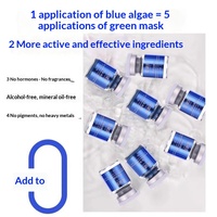 Éponge OEM à micro-aiguilles, petit film bleu amélioré, microcristallin d'algues marines, exfoliant pour la peau endommagée du visage, resserrement des pores