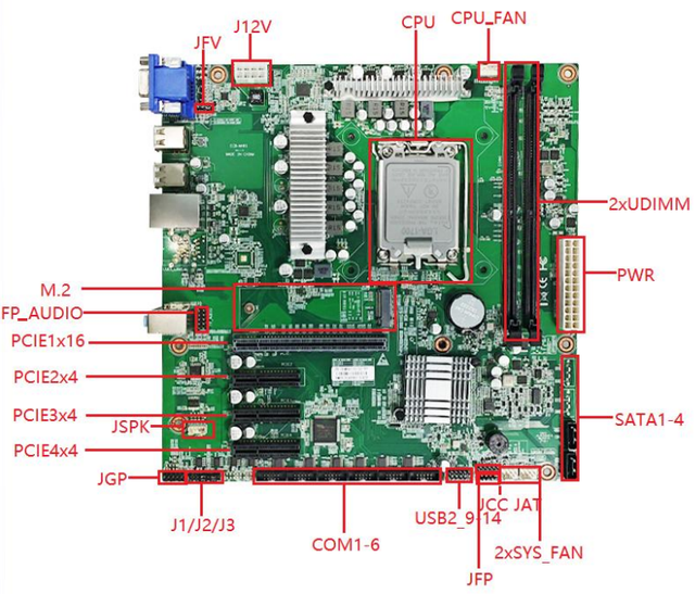 New Eip ECB-MH61Intel H610 LGA 1700 M ATX Motherboard 12/13/14th Gen CPU Double DDR4 64GB SATA PCIe NVMe 24/7 Stable