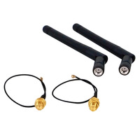 Module de routeur sans fil 2.4G mini pliable double bande avec antenne en caoutchouc à visser 3DBI PDFLY-DA002 OEM avec bornes femelles 4.3/10